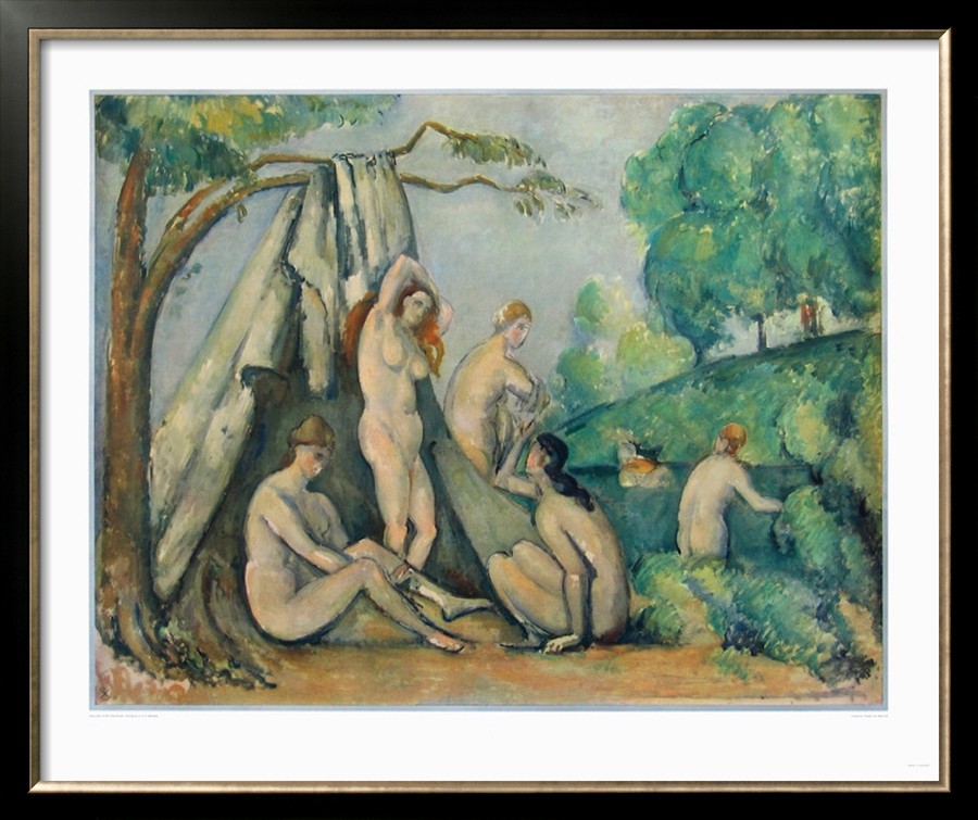 Bathers in Front of a Tent By Paul Cezanne